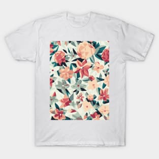 Floral Pattern Polygon style: Abstract Polygonal Botanics T-Shirt